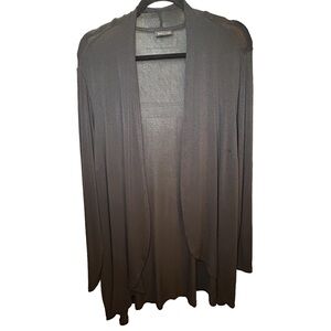 J.Jill Wearever Black Lightweight Knit Fly Away Cardigan Size 3X